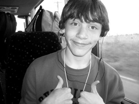 Ronan dans un bus
